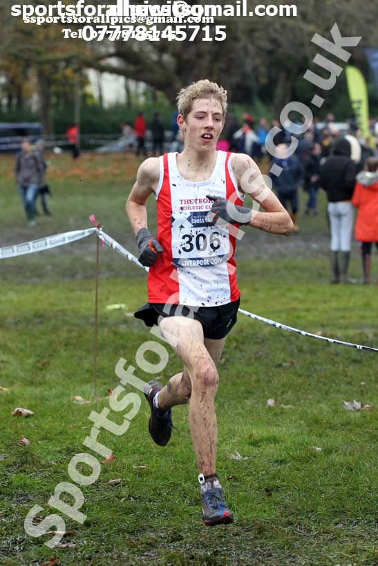 Boys under-15s, 2019 European Cross Country Trials and British Cross Challenge, Sefton Park, Liverpool.  Photo: David T. Hewitson/Sports for All Pics